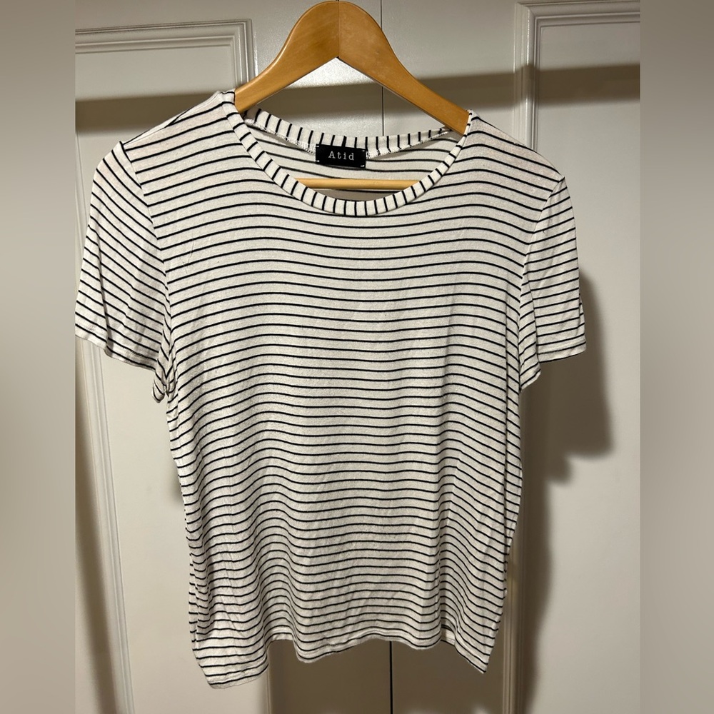 Atid short sleeve striped top